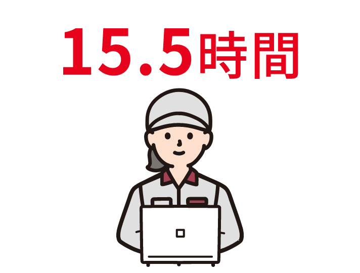 平均残業時間:15.5時間